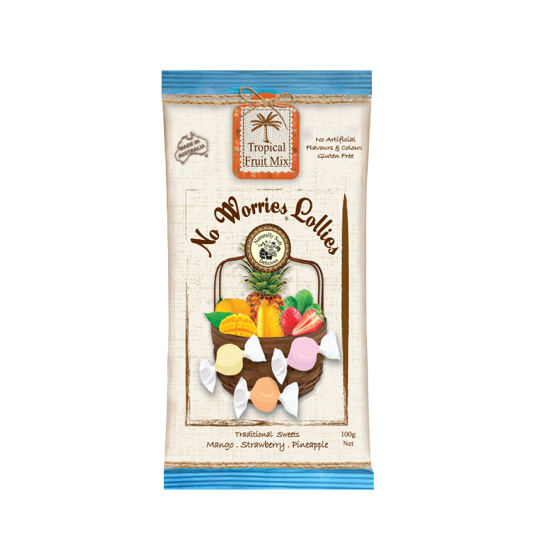 Tropical Mix Lollies 100g