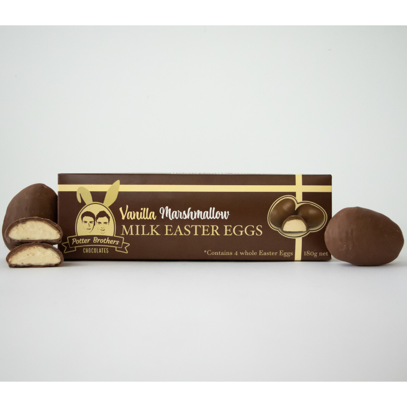 Milk Chocolate Vanilla Marshmallow Easter Eggs 180gram