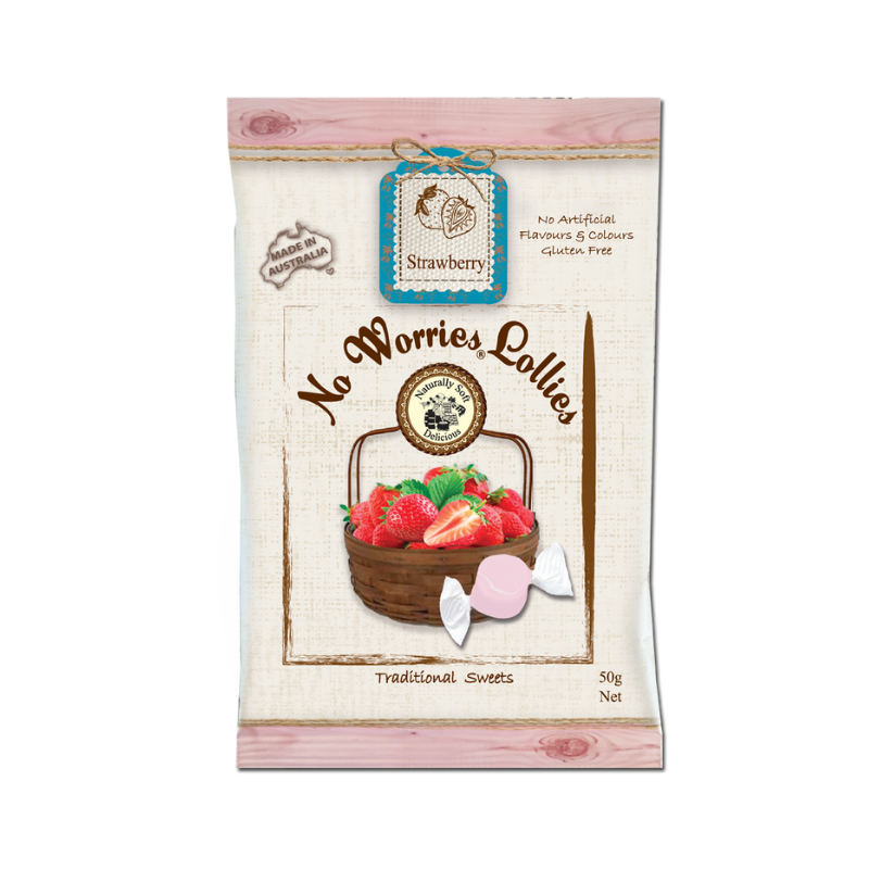 Strawberry Lollies 50g