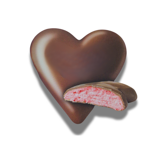 Chocolate Coated Raspberry Marshmallow Heart  45g