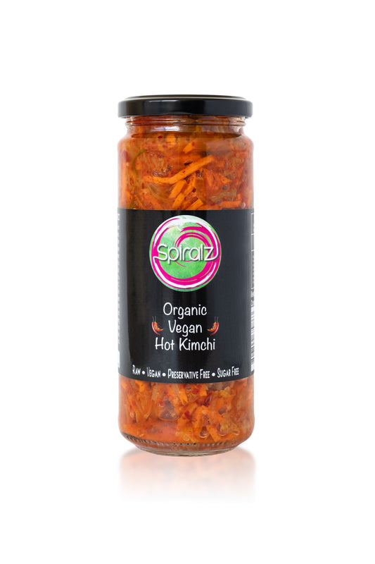 Raw Organic Fermented Vegan Hot Kimchi 430gram jar