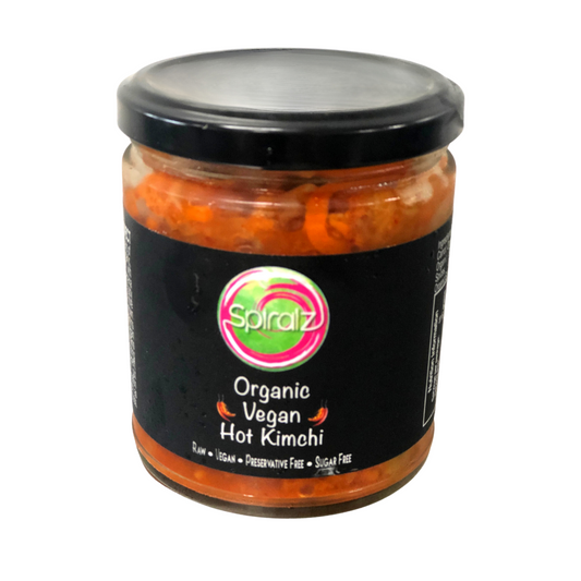 Raw Organic Fermented Mild Vegan Hot Kimchi 220gram jar