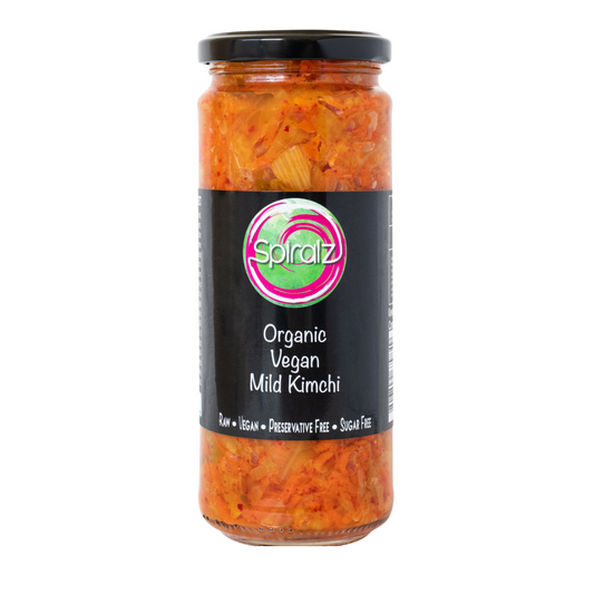 Raw Organic Mild Vegan Kimchi 430gram Jar