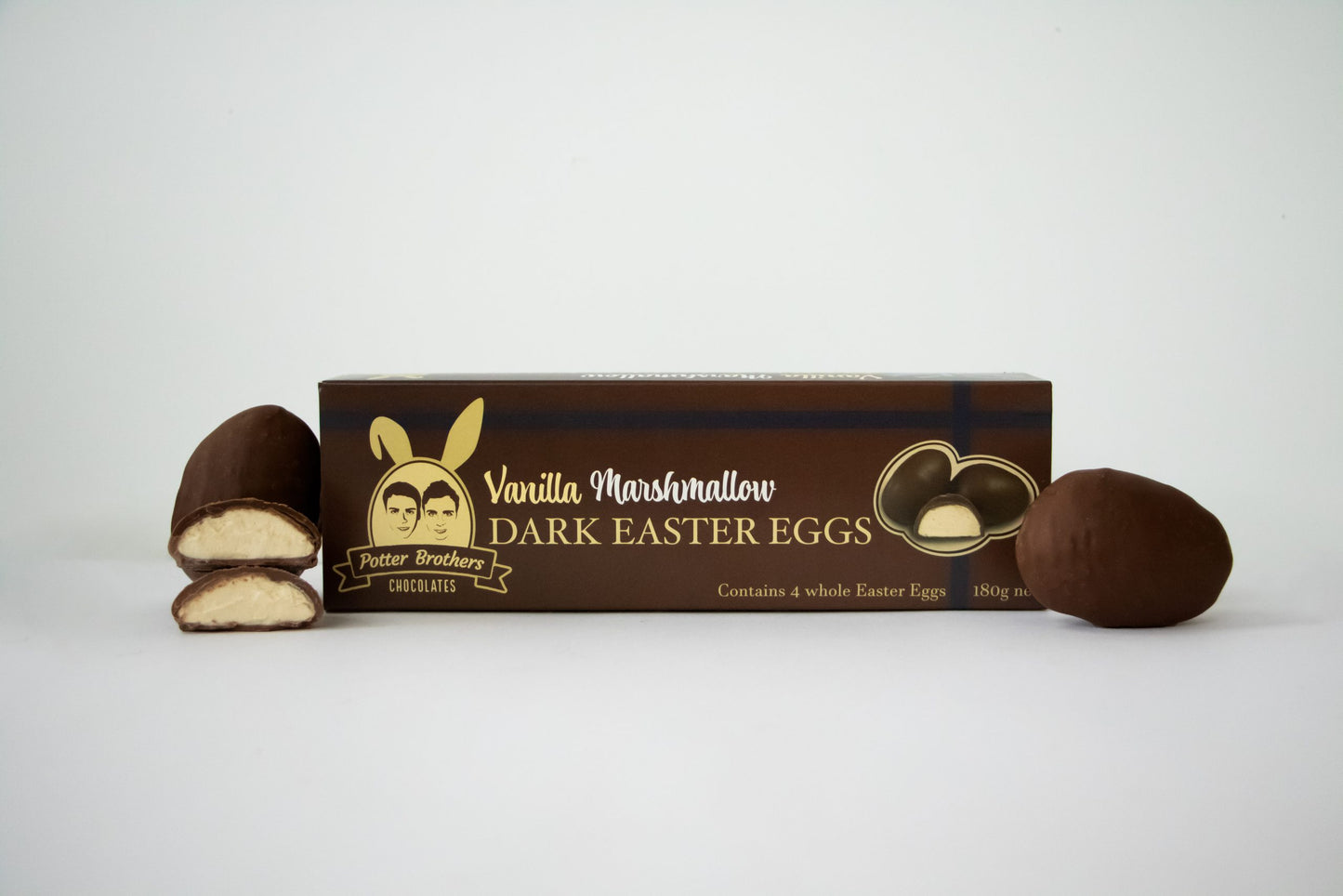 Dark Chocolate Vanilla Marshmallow Easter Eggs 180gram