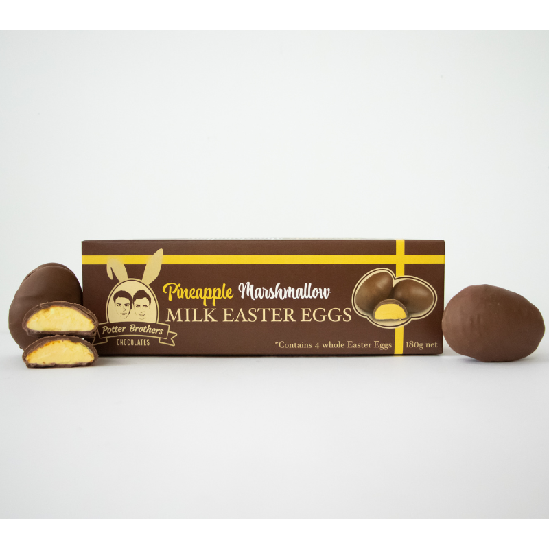 Milk Chocolate Pineapple Marshmallow Easter Eggs 180gram